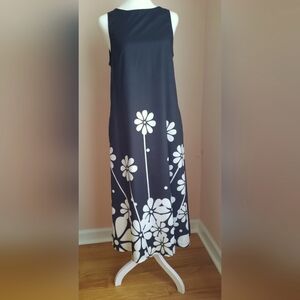 Floral Black and White Dress.